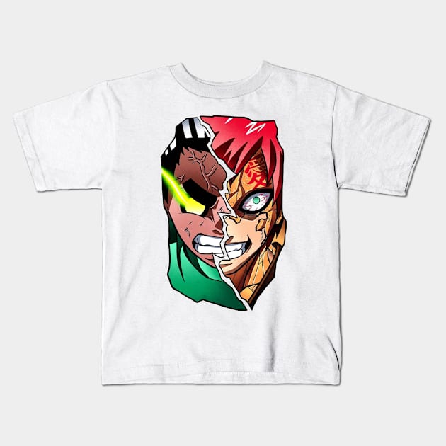 rock lee and gaara Kids T-Shirt by primemoment